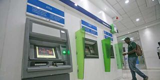 Standard Chartered Bank ATM lobby on Kenyatta Avenue, Nairobi. 