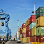 The Kenya Ports Authority yard at the Port of Mombasa.