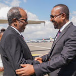 Somali President Hassan Sheikh Mohamud and Ethiopian Prime Minister Abiy Ahmed .