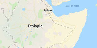 A map of the Horn of Africa. 