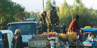 Ethiopian security forces on patrol