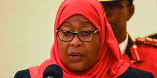 Tanzanian President Samia Suluhu Hassan.