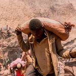 An artisanal miner at Shabara mine near Kolwezi in DRC