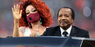 Cameroonian President Paul Biya and his wife Chantal Biya.