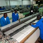 Workers at a factory in Kenya. 