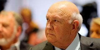 Last apartheid South African president Frederik Willem de Klerk.