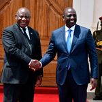 President William Ruto and South Africa's Cyril Ramaphosa