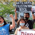 Turkish demonstrators protest in Ankara