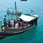 Tourists on a boat at Kenya's coast.