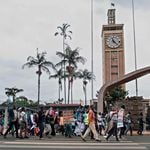 Activists demonstrate outside Kenya’s parliament in Nairobi 