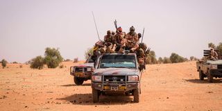 Chadian soldiers during an operation