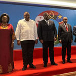 Leaders who attended the joint mini summit in Luanda, Angola