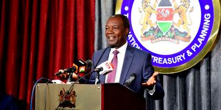 Kenya's Treasury Cabinet Secretary Njuguna Ndung’u 