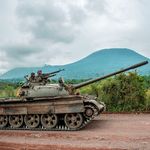 A Congolese army tank in Goma