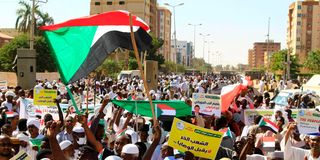 Sudanese protesters