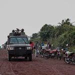 Congolese troops on patrol 