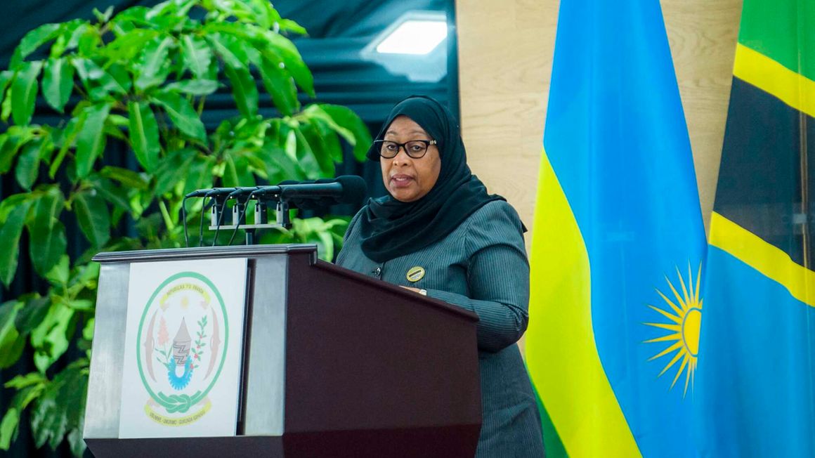 Tanzania's President Samia Suluhu Hassan 