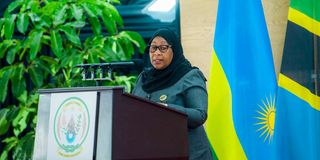 Tanzania's President Samia Suluhu Hassan 