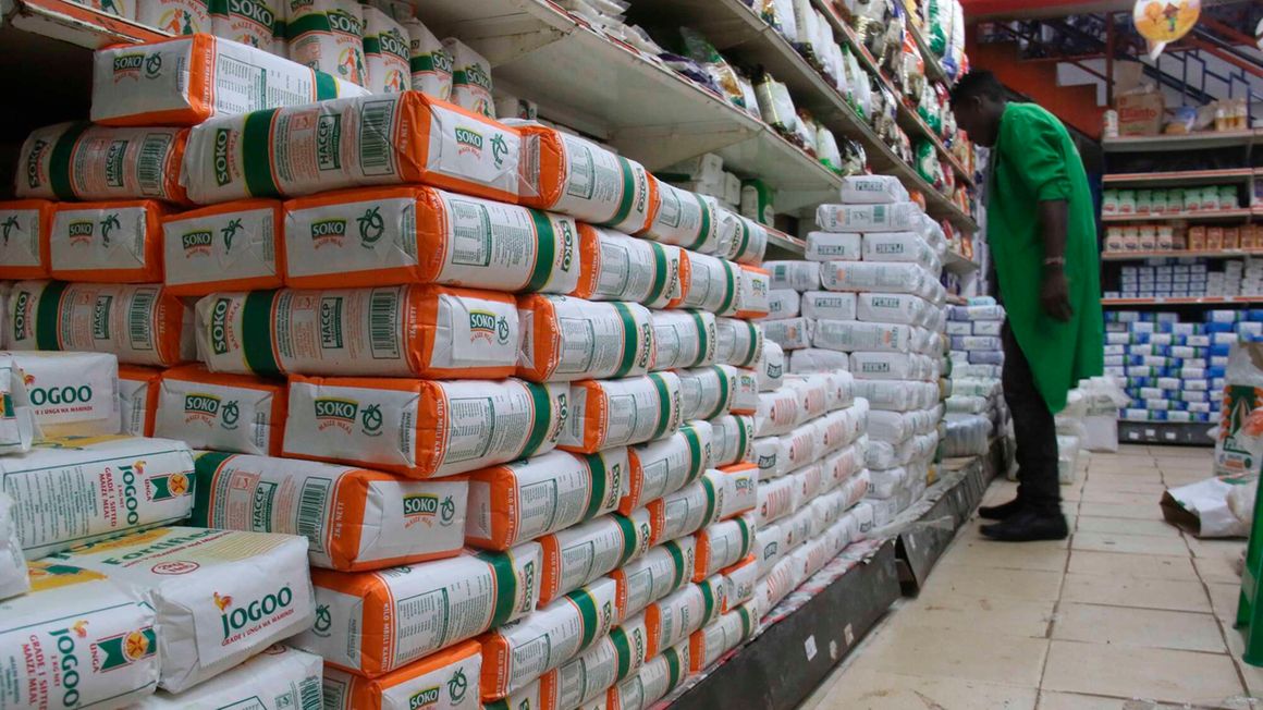 maize flour at a supermarket in Kenya