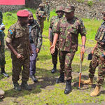 A delegation that visited Kibumba in eastern DRC