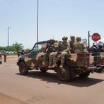 Malian Armed Force escort new president Assimi Goita 