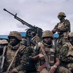 Kenyan and Congolese troops in Goma, DRC