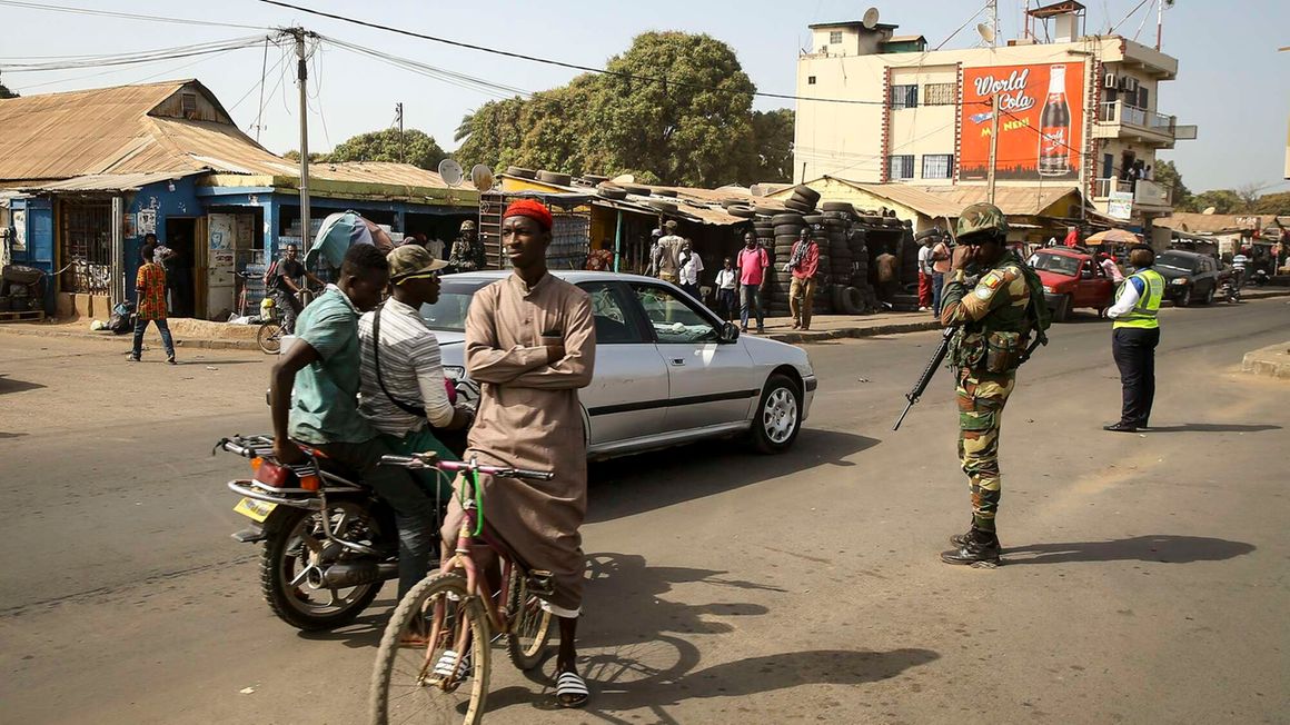 A street in The Gambian capital Banjul.