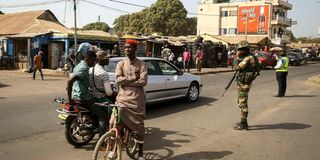 A street in The Gambian capital Banjul.