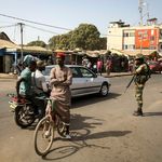 A street in The Gambian capital Banjul.