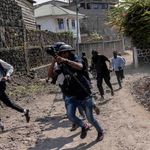Journalists run for cover Goma protests