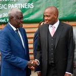 Moussa Faki Mahamat and Cabinet Secretary Moses Kuria