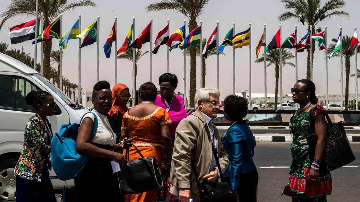 Participants arrive for a meeting of Comesa, EAC and SADC