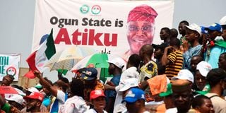 A campaign rally in Nigeria. 