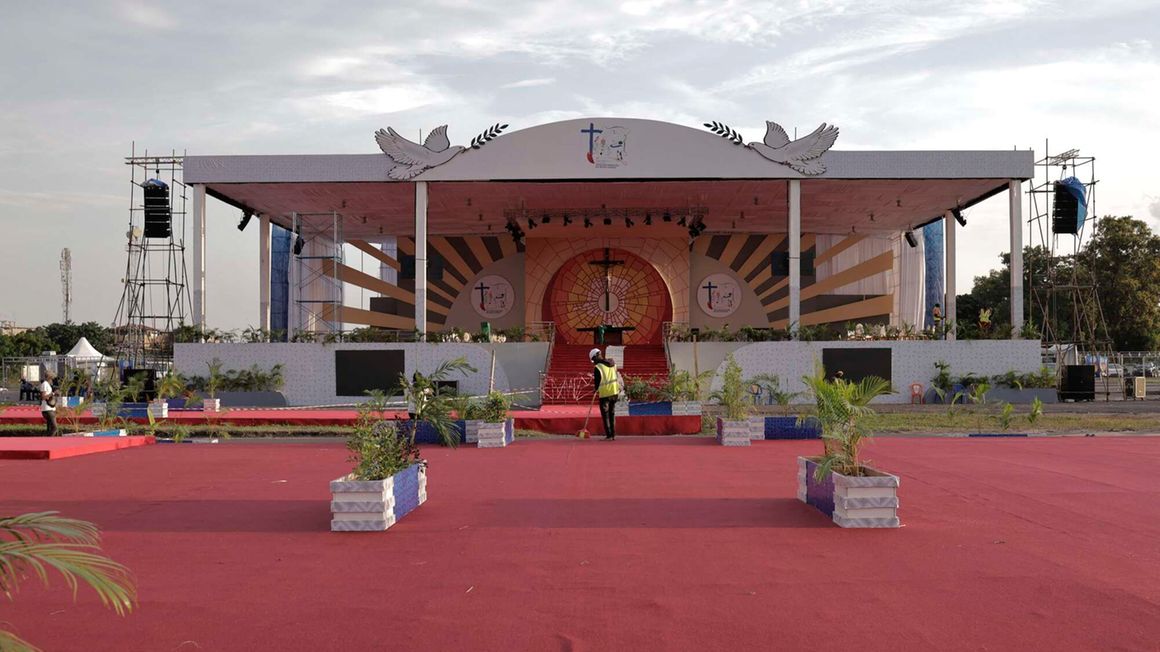 Ndolo Airport in Kinshasa where Pope Francis will say Mass