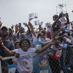 Catholic faithful cheer as Pope Francis arrives