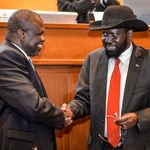  Salva Kiir (right) and Riek Machar