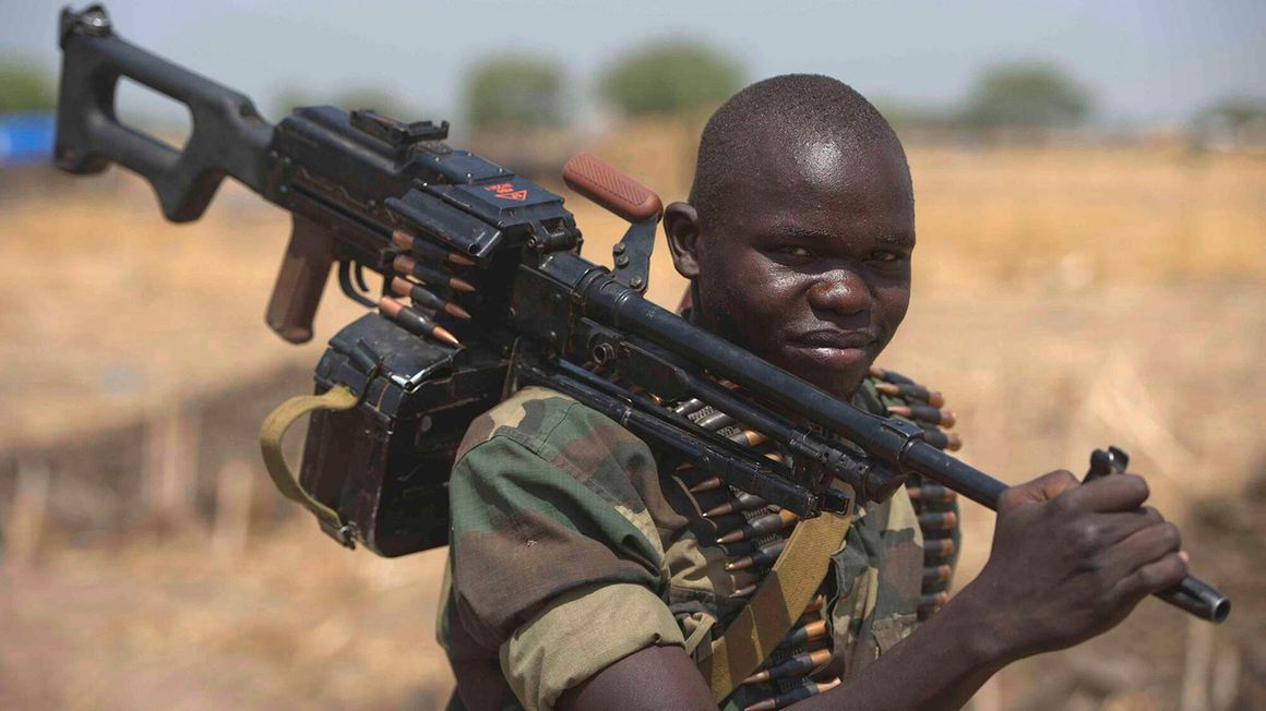 A South Sudanese soldier.