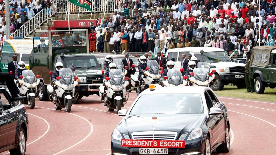 president Uhuru Kenyatta’s motorcade