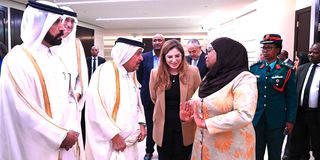 Tanzanian President Samia Suluhu Hassan in Doha, Qatar