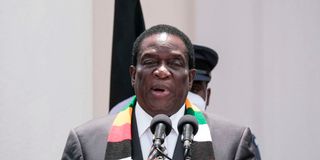 Zimbabwe President Emmerson Mnangagwa