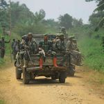 DRC soldiers on patrol in Mukakati 