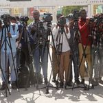Somali Journalists at work in Mogadishu