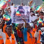 Ethiopians stage a demonstration against Oromiya rebels