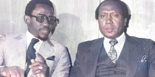 Kenya's former minister for Foreign Affairs Robert Ouko (right)