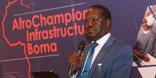 Former Kenyan prime minister Raila Odinga