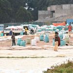 Farmers drying maize in Kenya’s Eldoret town.