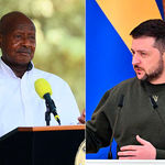 Yoweri Museveni and Volodymyr Zelensky