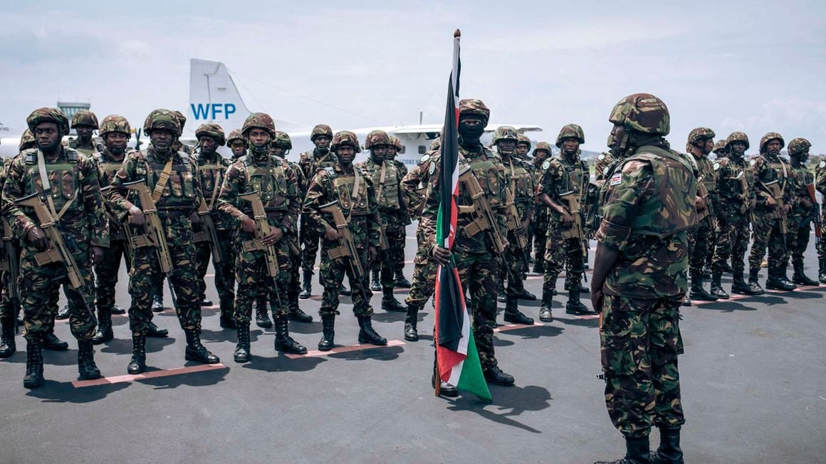 Kenyan soldiers in the city of Goma, eastern DR Congo