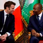 Macron with Gabonese president Bongo