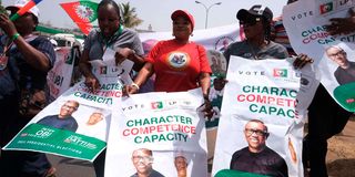 Peter Obi supporters campaigning